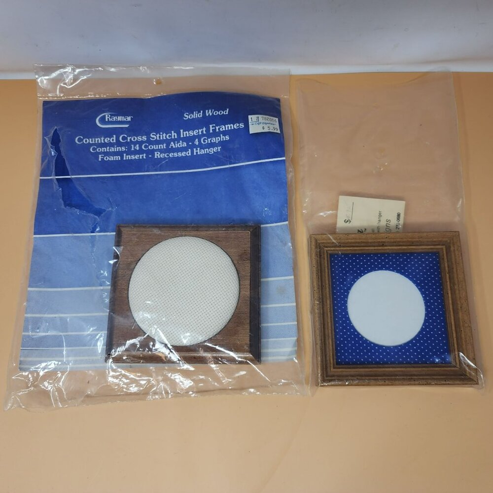 Rasmar Solid Wood Counted‎ Cross Stitch Insert Frames 14 Count Aida Foam Insert